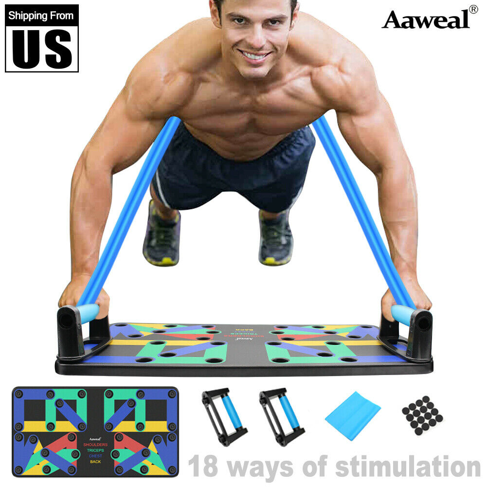 Complete Push Up Rack Board 18/9 In 1 Body Building Fitness Exercise Training