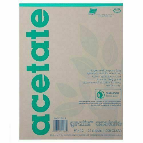 GRAFIX P05CL1114 CLEAR ACETATE .005 25 SHEET 11X14 PAD