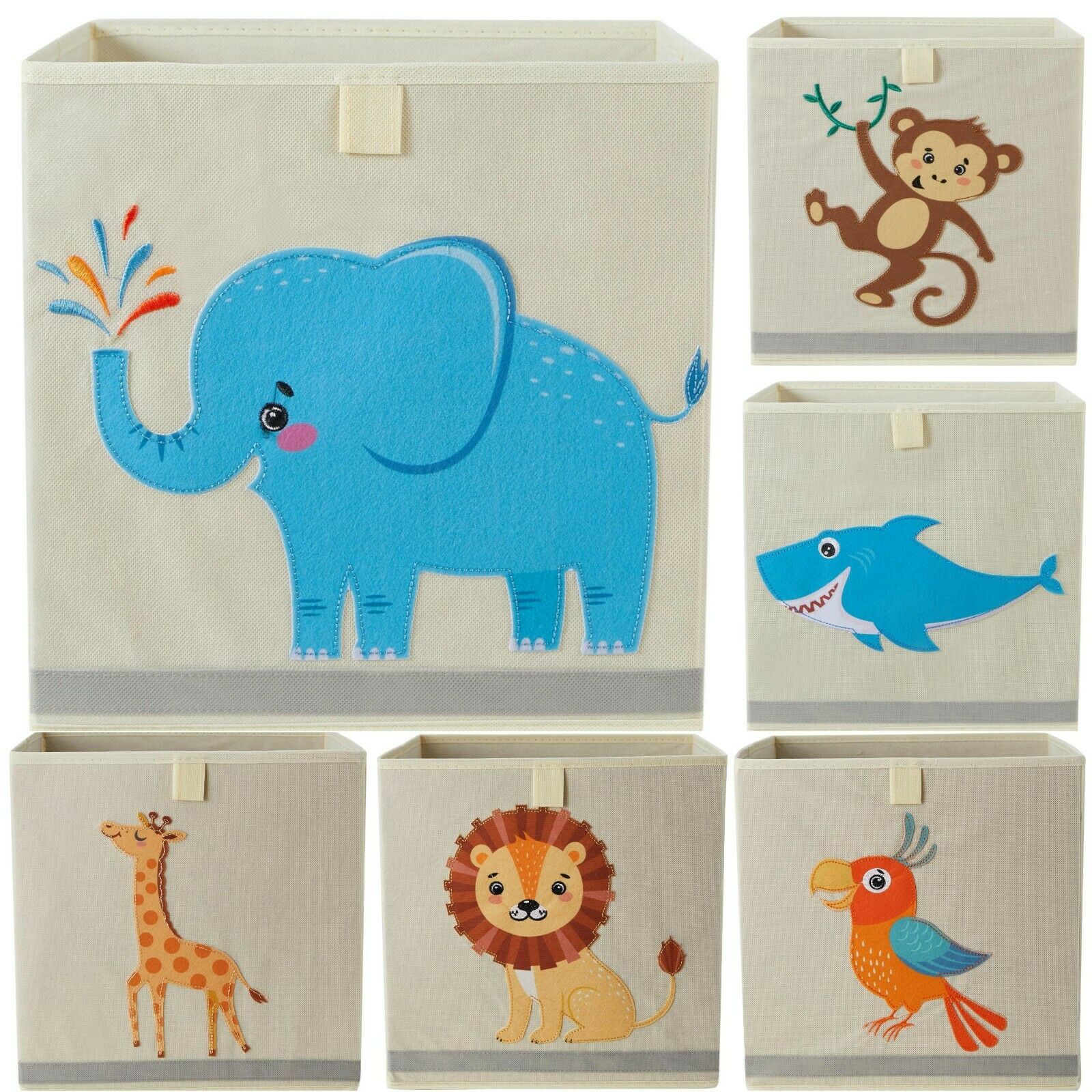 Foldable Animal Storage Bins Basket Cube Kids Toy Box Organizer for Kids