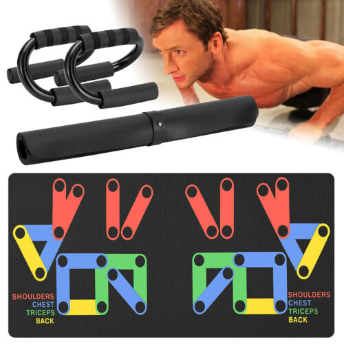 Push Up Handle With Cushioned Foam Grip Pushup Board System Muscle +training Mat