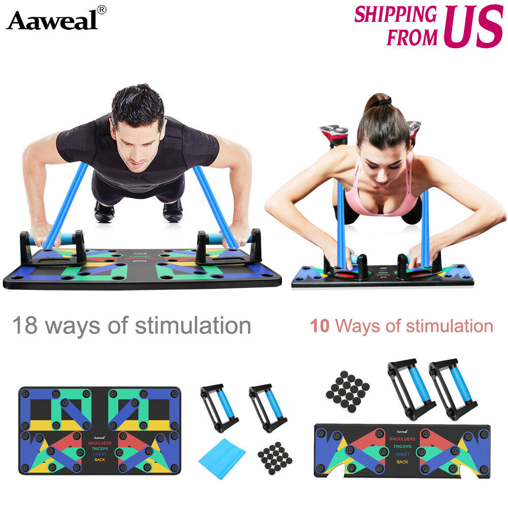 9/18 In 1 Push Up Rack Board System Fitness Workout Train Gym Exercise Stands