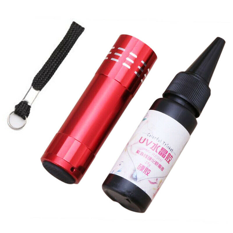 Uv Flashlight/lamp + Uv Resin Kit 25ml Ultraviolet Cure Resin Uv Hard Resin Glue