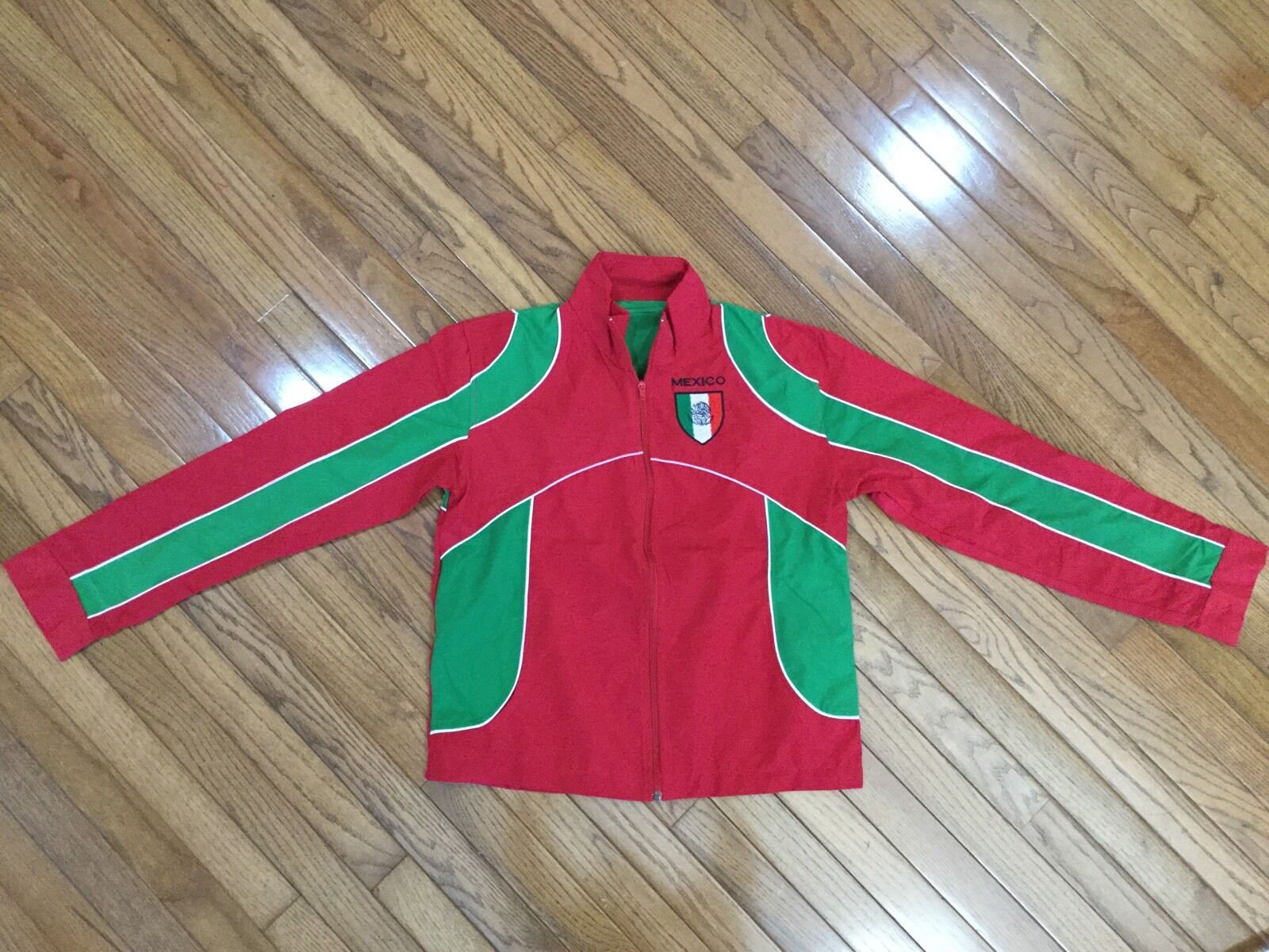 Nwot Mexico Women's Red / Green Windbreaker Zip Up Jacket Size S New