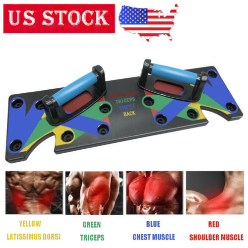 New 9 In 1 Push Up Rack Board System Fitness Workout Train Gym Exercise Stands
