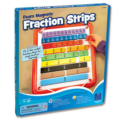 LEARNING RESOURCES EI-4801 Foam Magnetic Fraction Strips 51 Pieces