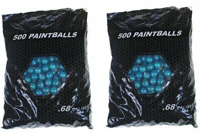 Xball Certified Midnight 1,000 Paintballs - Blue Light Blue Shell - Aqua Fill